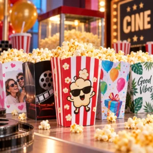 fiesta de palomitas y cine