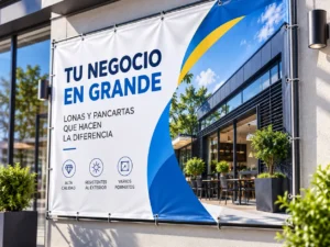 lona publicitaria moderna para negocios