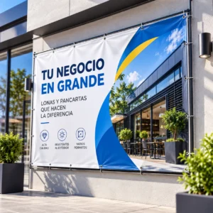 lona publicitaria moderna para negocios