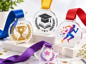 medallas acrílicas de celebración premium