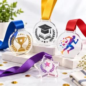 medallas acrílicas de celebración premium