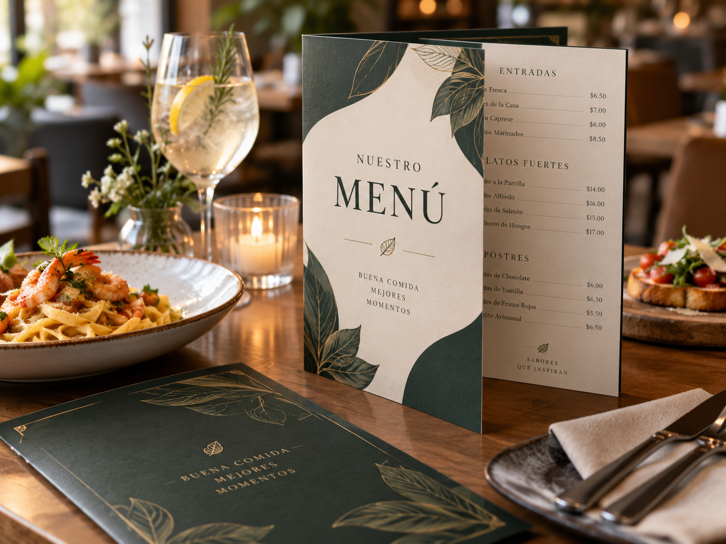 Menús para restaurantes