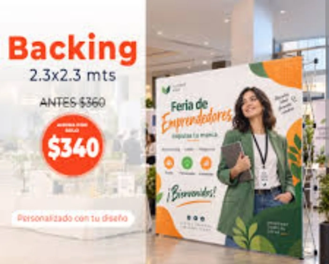 Backing 2.3 x 2.3 mts