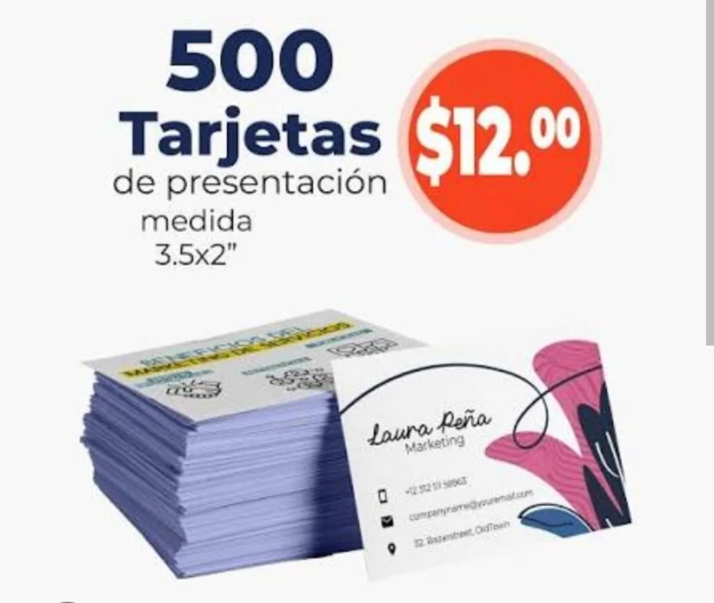 500 Tarjetas de presentación